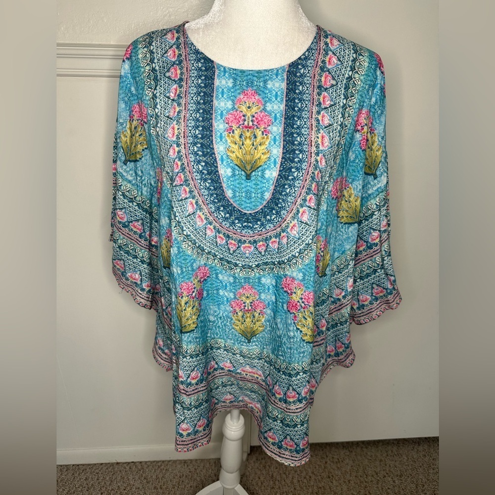 Tolani Multicolor Floral Top XXSP